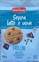 Mängden socker i Frollini con gocce di cioccolaro fondente senza latte e uova