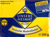 Mängden socker i Deutsche Markenbutter