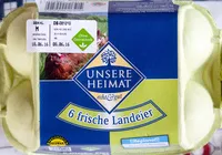 Mängden socker i 6 frische Landeier