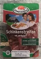 Mängden socker i Schinkenstreifen, Roh, Geräuchert