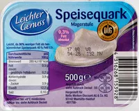 Mängden socker i Speisequark Magerstufe