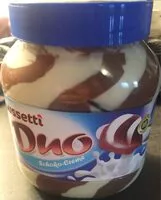 Mängden socker i Duo Schoko Creme, Nussetti