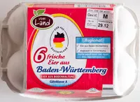 Mängden socker i 6 frische Eier aus Baden-Württemberg