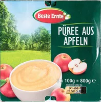 Mängden socker i Püree aus Äpfeln