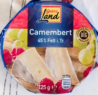 Mängden socker i Camembert 45% Fett i. Tr.