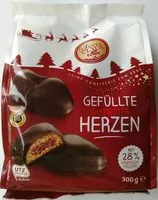 Mängden socker i Gefüllte Herzen Zartbitter