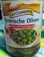 Mängden socker i Spanische Oliven gefüllt mit Paprikapaste