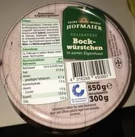 Mängden socker i Bockwürstchen