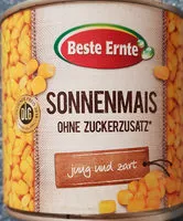 Mängden socker i Sonnenmais ohne Zuckerzusatz