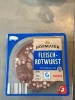 Mängden socker i Fleischrotwurst