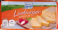 Mängden socker i Limburger 40% Fett i. Tr.