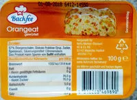 Mängden socker i Orangeat