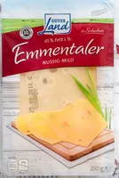 Mängden socker i Emmentaler in Scheiben