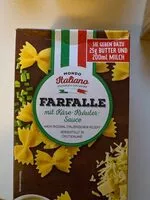 Mängden socker i Farfalle mit Käse-Kräuter Sauce