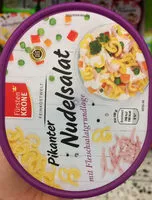 Mängden socker i Nudelsalat mit Fleischsalatgrundlage
