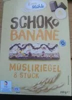 Mängden socker i Müsliriegel - Schoko-Banane