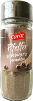 Mängden socker i Gewürze - carat - Pfeffer Schwarz gemahlen