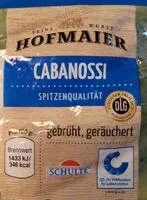 Mängden socker i Cabanossi