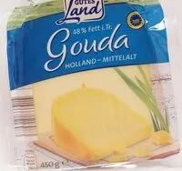 Mängden socker i Gouda Holland Mittelalt, G. G. a 48% Fett I. TR