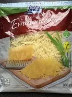 Mängden socker i Emmentaler gerieben