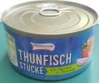 Mängden socker i Thunfisch-Stücke mit Gemüse in Dressing