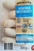 Mängden socker i Munchner weisdwurst