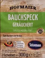 Mängden socker i Bauchspeck Geräuchert