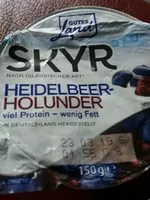 Mängden socker i Gutes Land Skyr Heidelbeer holunder