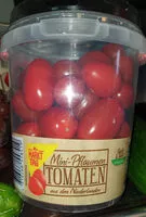 Mängden socker i Mini-Pflaumen Tomaten aus den Niederlanden