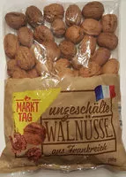 Mängden socker i ungeschälte Walnüsse
