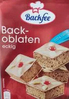 Mängden socker i Backoblaten