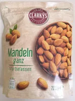 Mängden socker i Mandeln ganz, naturbelassen