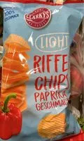 Mängden socker i Riffel Chips Paprika (light)