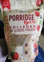 Mängden socker i Porridge Beere Vollkorn mit Früchten