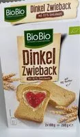 Mängden socker i Dinkel Zwieback