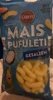 Mängden socker i Mais Pufuleti, gesalzen