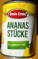 Mängden socker i Ananas Stücke