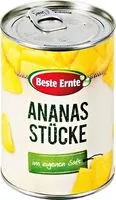 Mängden socker i Ananas in Scheiben