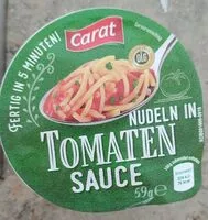 Mängden socker i Nudeln in Tomatensauce