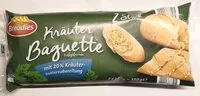 Mängden socker i Kräuter Baguette, tiefgefroren