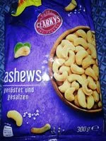 Mängden socker i Cashews, geröstet und gesalzen XXL