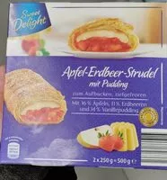 Mängden socker i Apfel-Erdbeer-Strudel mit Pudding