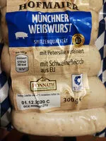 Mängden socker i Münchner Weisswurst