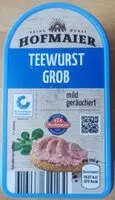 Mängden socker i Teewurst grob