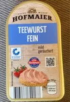 Mängden socker i Teewurst Fein