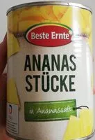Mängden socker i Ananas Stücke in Ananassaft