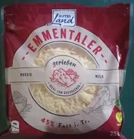 Mängden socker i geriebener Käse Ementaler