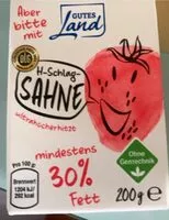 Mängden socker i H-Schlagsahne