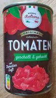 Mängden socker i Tomaten geschält und gehackt