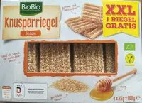 Mängden socker i Knusperriegel Sesam
